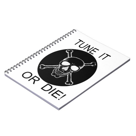 Tune het of sterf de Notitieblok van de schedel Notitieboek (Linkerzijde)