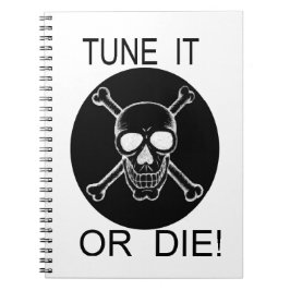 Tune het of sterf de Notitieblok van de schedel Notitieboek