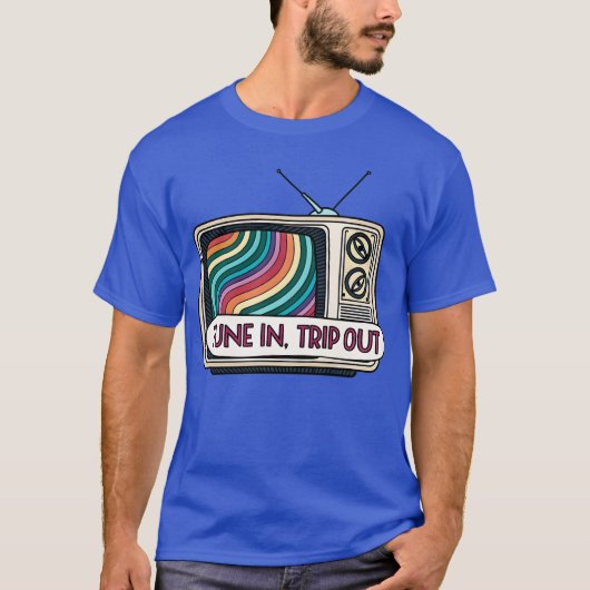 Tune Inrip Out PsychedelicV retro 70s girl T-shirt (Voorkant)