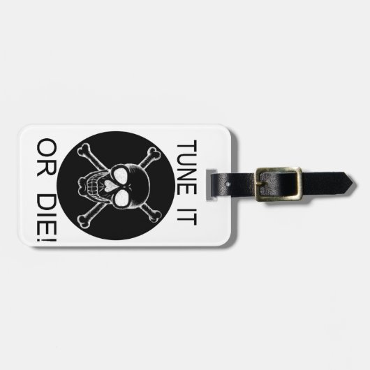 Tune it or Die Circle Skull Baggage Label Bagagelabel (Voorkant horizontaal)