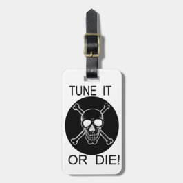 Tune it or Die Circle Skull Baggage Label Bagagelabel