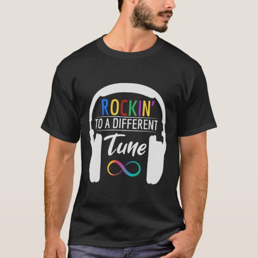 Tune Rockin Autism Symbool Infinity A to Differenc T-shirt (Voorkant)