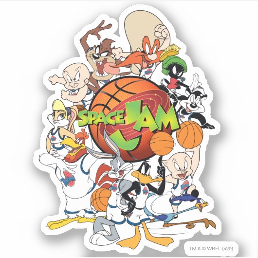 TUNE SQUAD™ Group SPACE JAM™ Logo Sticker (Voorkant)