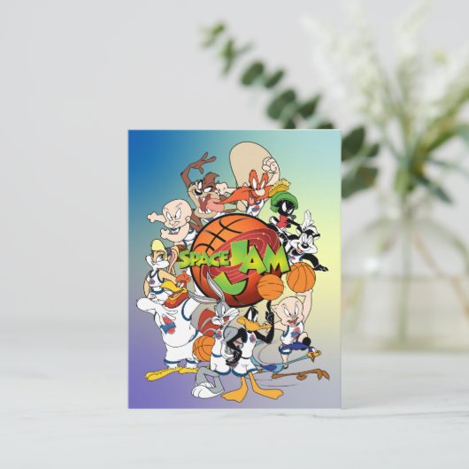 TUNE SQUAD™ Group SPACE JAM™ Logo Uitnodiging Briefkaart (Staand voorkant)