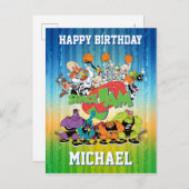 TUNE SQUAD™ versus Monsterren Uitnodiging Briefkaart (Voorkant / Achterkant)