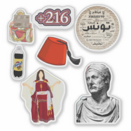 Tunees Erfgoed Collage Sticker Pak