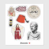 Tunees Erfgoed Collage Sticker Pak (Vel)