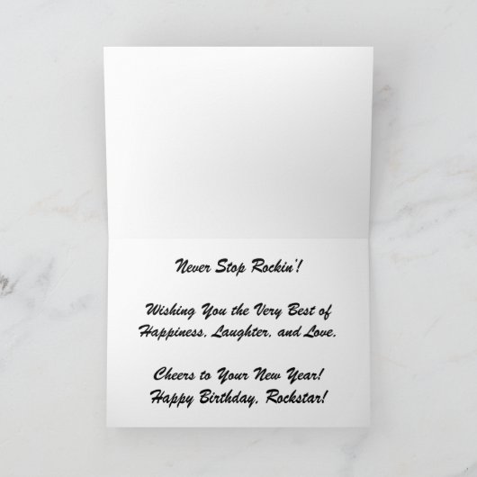 "Tunes in Time" Verjaardagskaart Kaart (Binnen)