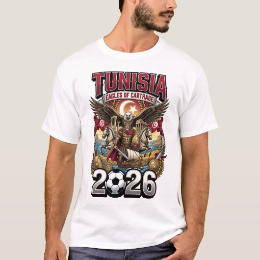 Tunesië 2026 Fan T-Shirt (Voorkant)