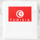 tunesië country flag symbol name text rechthoekige sticker (Tas)