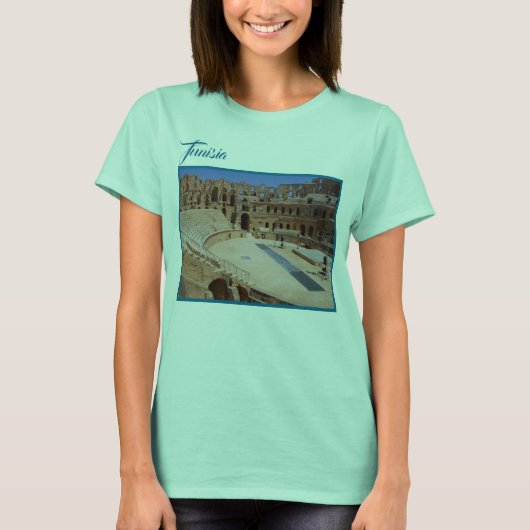 Tunesië El Jem Roman Gladiator Amphitheater T-shirt (Voorkant)