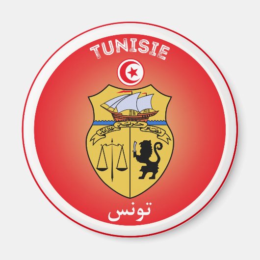 Tunesië Erfgoed Embleem Magneet (Voorkant)
