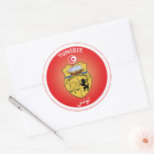 Tunesië Erfgoed Embleem Ronde Sticker (Envelop)