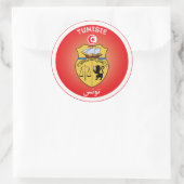 Tunesië Erfgoed Embleem Ronde Sticker (Tas)