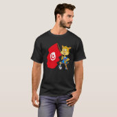 Tunesië Fan Kat T-shirt (Voorkant volledig)