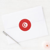 Tunesië Fisheye Flag Sticker (Envelop)