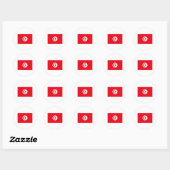 Tunesië FLAG International Ronde Sticker (Vel)