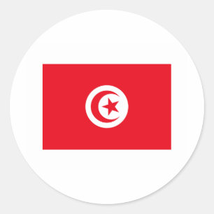 Tunesië FLAG International Ronde Sticker