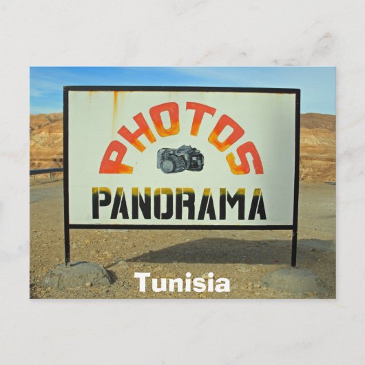Tunesië fotostop briefkaart (Voorkant)