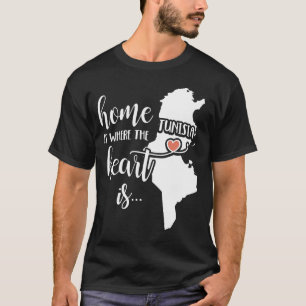 Tunesië Home Gift - Thuis is waar het hart is! T-shirt