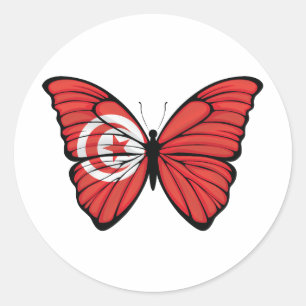 Tunesië Hypolimnas Vlinder Ronde Sticker