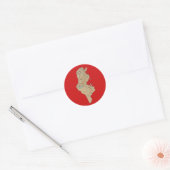 Tunesië Kaart Sticker (Envelop)