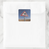 Tunesië, Ksour Area, Ksar Ghilane, Grand Erg 6 Vierkante Sticker (Tas)