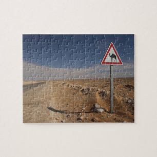 Tunesië, Ksour gebied, Ksar Ghilane, Oliepijpleidi Legpuzzel