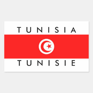 tunesië land vlag symbool tunisie rechthoekige sticker