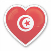 Tunesië Liefde Icon Sticker (Voorkant)
