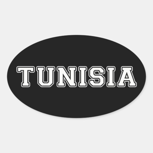 Tunesië Ovale Sticker (Voorkant)