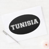 Tunesië Ovale Sticker (Envelop)