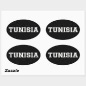 Tunesië Ovale Sticker (Vel)