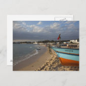 Tunesië, Pet Bon, Hammamet, waterfront, Briefkaart (Voorkant / Achterkant)