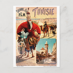 Tunesië PLM Tunesië Vintage Reisposter Gerestauree Briefkaart