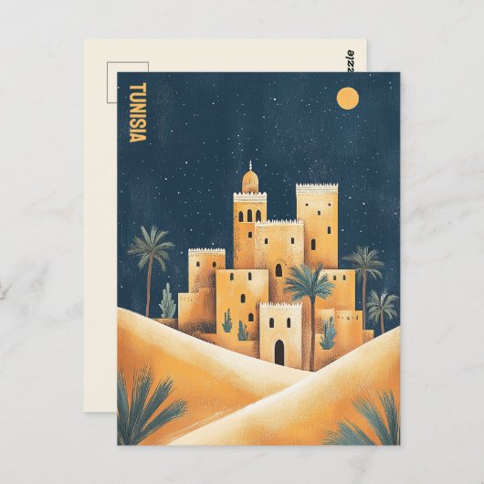 Tunesië Reizen Briefkaart (Voorkant / Achterkant)