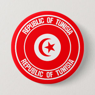 Tunesië Rond Embleem Ronde Button 7,6 Cm