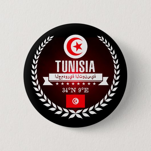 Tunesië Ronde Button 5,7 Cm (Voorkant)
