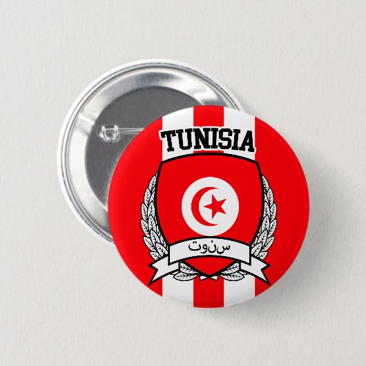 Tunesië Ronde Button 5,7 Cm (Voorkant /achterkant)
