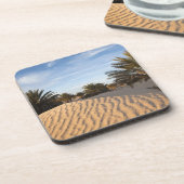 Tunesië, Sahara, Douz, Great Dune, palm 2 Onderzetter (Linkerzijde)