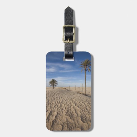 Tunesië, Sahara, Douz, Great Dune, zonsopgang Bagagelabel (Voorkant verticaal)