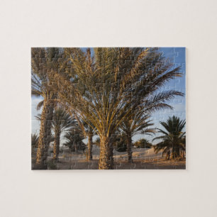 Tunesië, Saharawoestijn, Douz, Grote Duin, palm Legpuzzel