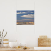 Tunesië, Saharawoestijn, Douz, Grote Duin, schemer Poster (Keuken)
