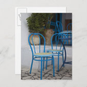 Tunesië, Sidi Bou zei: caféstoelen Briefkaart (Voorkant / Achterkant)