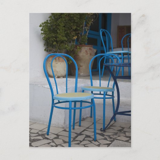 Tunesië, Sidi Bou zei: caféstoelen Briefkaart (Voorkant)