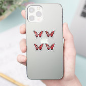 Tunesië slikken vlinder vlag sticker (Telefoon)