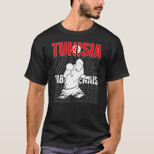 Tunesië Tafeltennis Steun Tunesië Ping Pong Te T-shirt