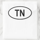 Tunesië "TN" Ovale Sticker (Tas)