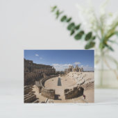 Tunesië, Tunesische centrale kust, El Jem, Roman 6 Briefkaart (Staand voorkant)