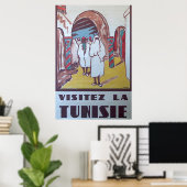 Tunesië Tunesische vintage reizen Poster (Thuiskantoor)